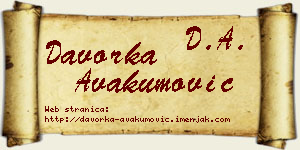 Davorka Avakumović vizit kartica